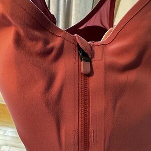 Pink Athleta zip up sports bra. Size M